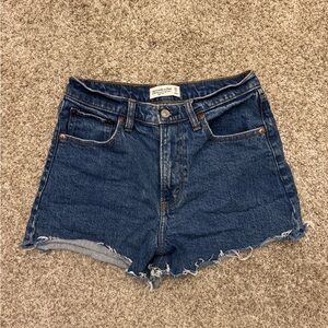 Abercrombie & Fitch Dark Blue Jean Shorts